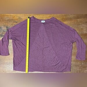 Old Navy Women’s 3/4 Sleeve Shirt - Maroon - Great Condition - Size Large Reg